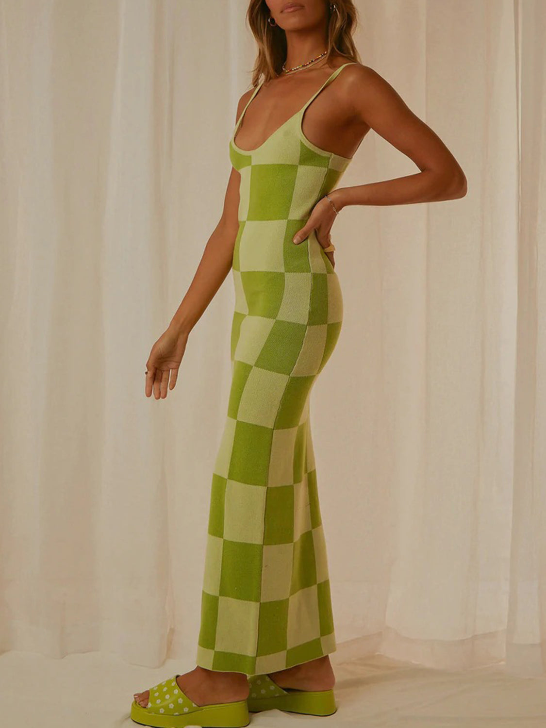 Spaghetti Strap Maxi Sweater Dress - The Boutie Shop