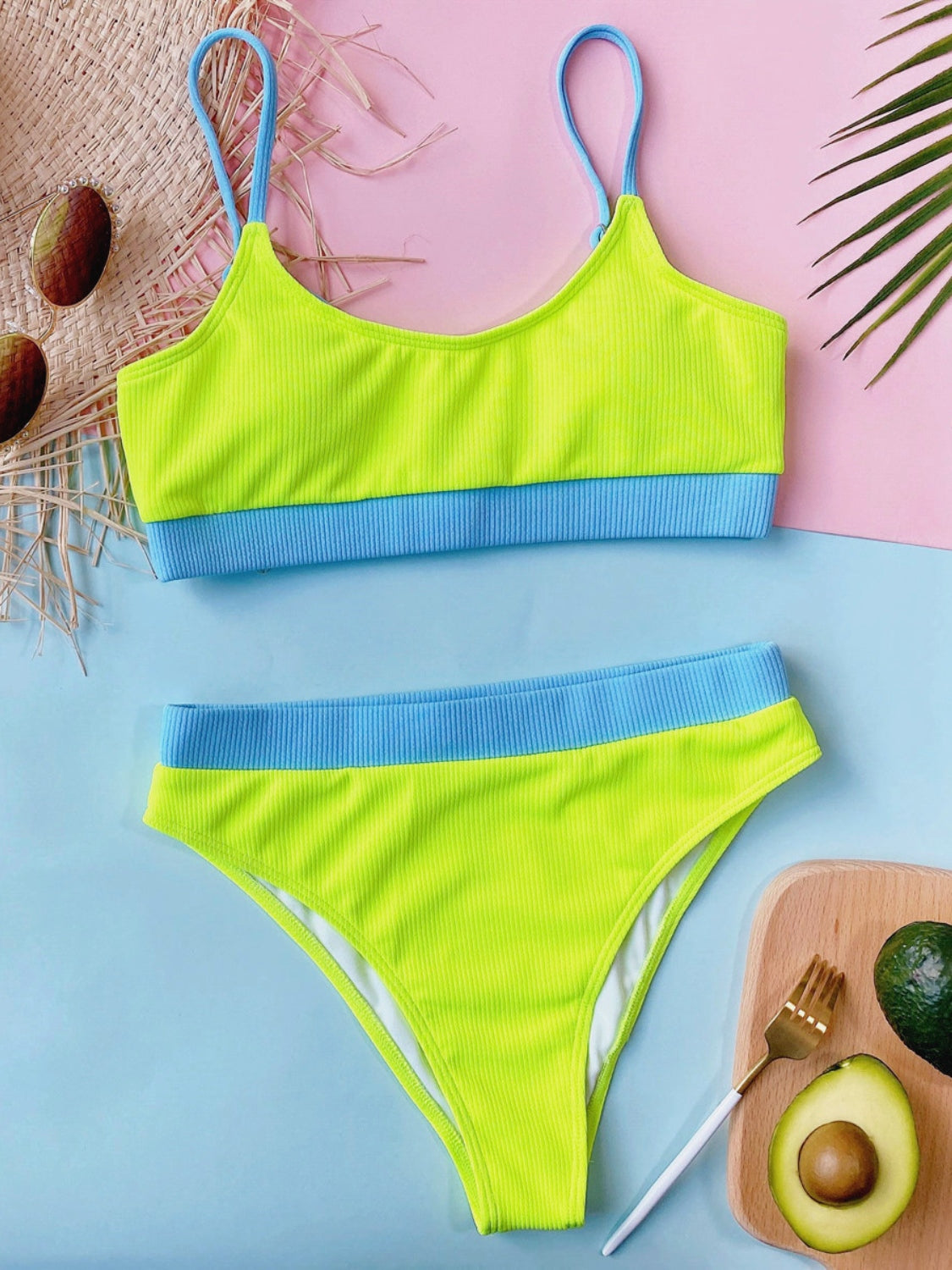 Scoop Neck Spaghetti Strap Two-Piece Swim Set - The Boutie Shop