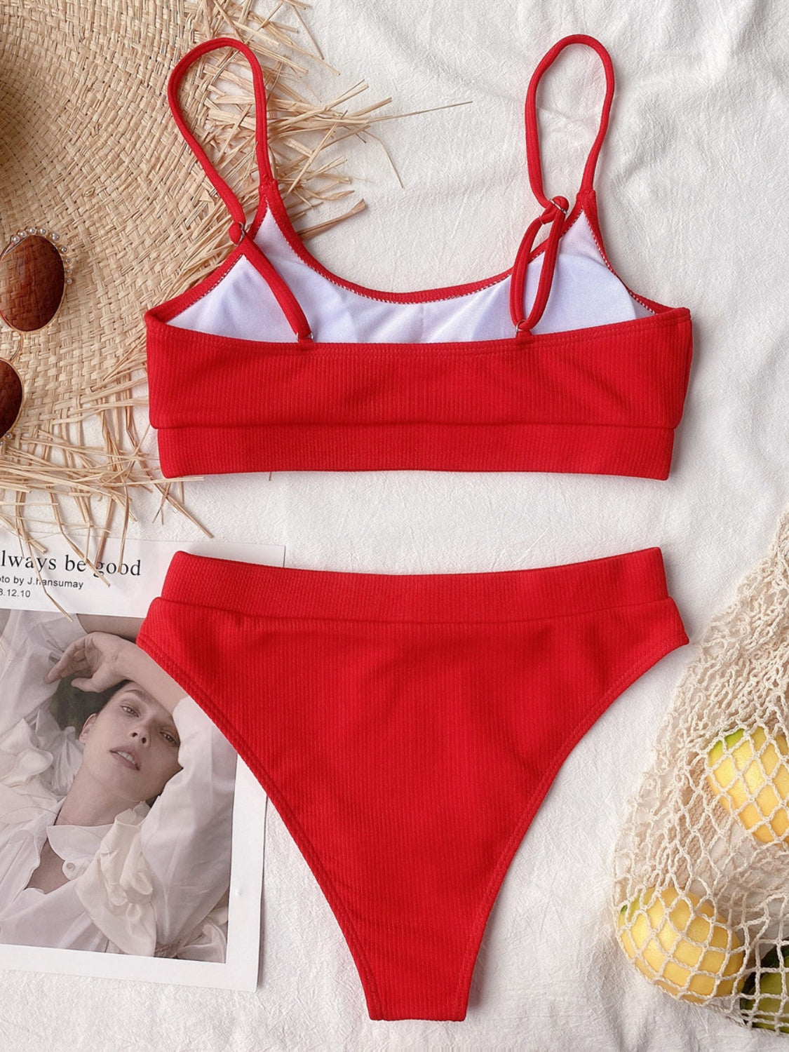 Scoop Neck Spaghetti Strap Two-Piece Swim Set - The Boutie Shop