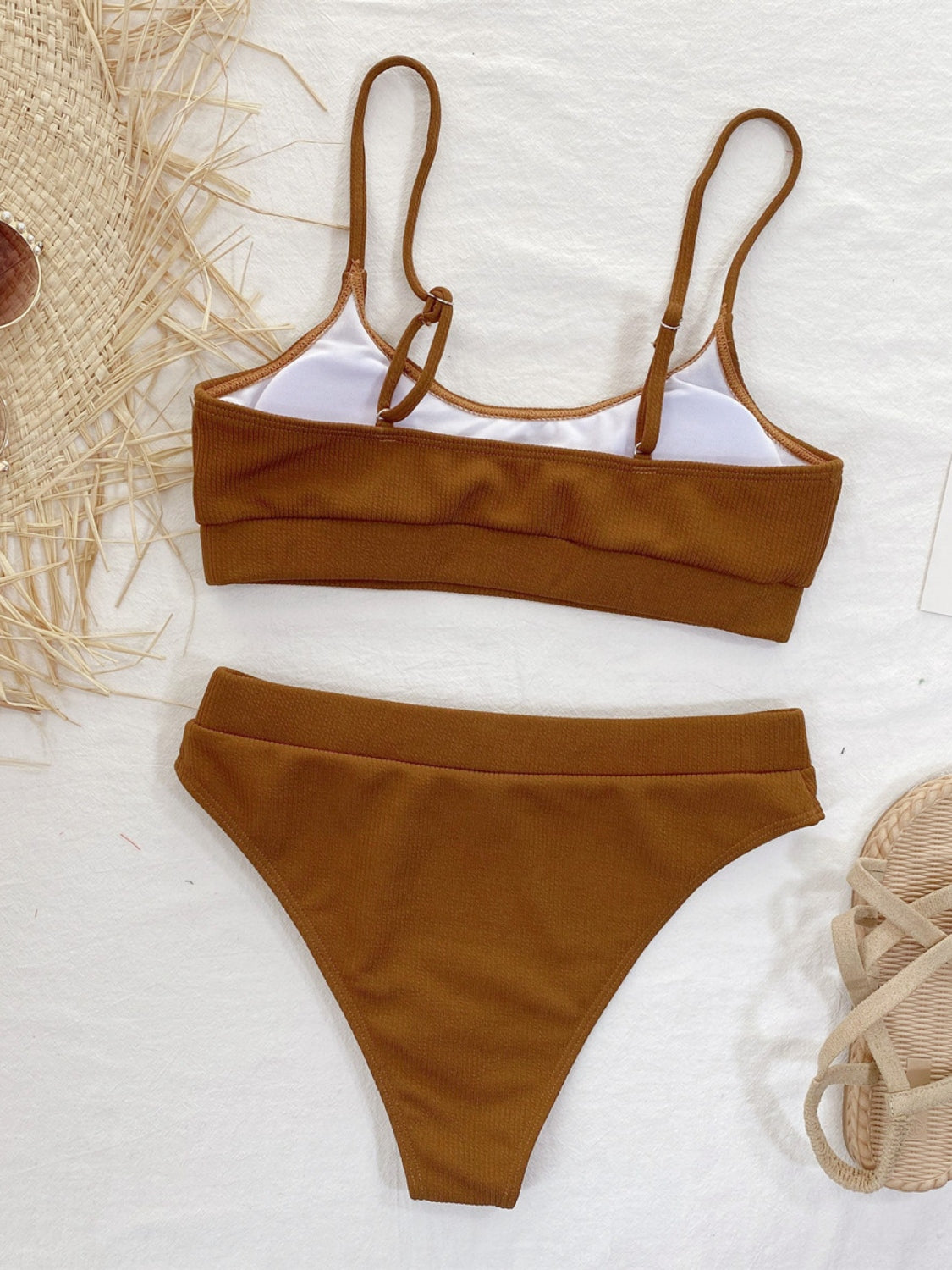 Scoop Neck Spaghetti Strap Two-Piece Swim Set - The Boutie Shop