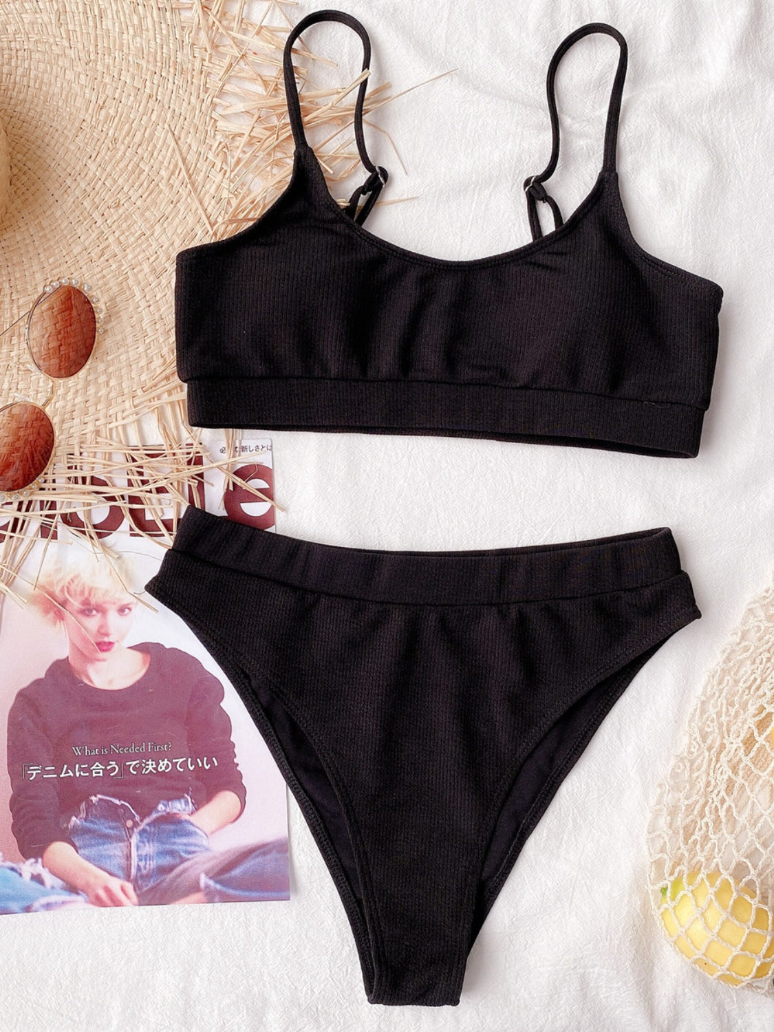 Scoop Neck Spaghetti Strap Two-Piece Swim Set - The Boutie Shop