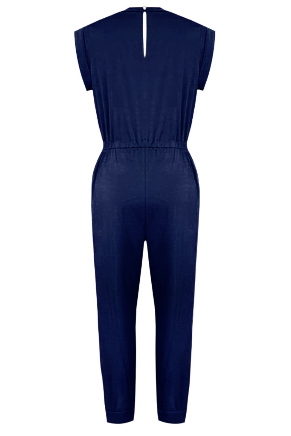 Drawstring Round Neck Sleeveless Jumpsuit - The Boutie Shop