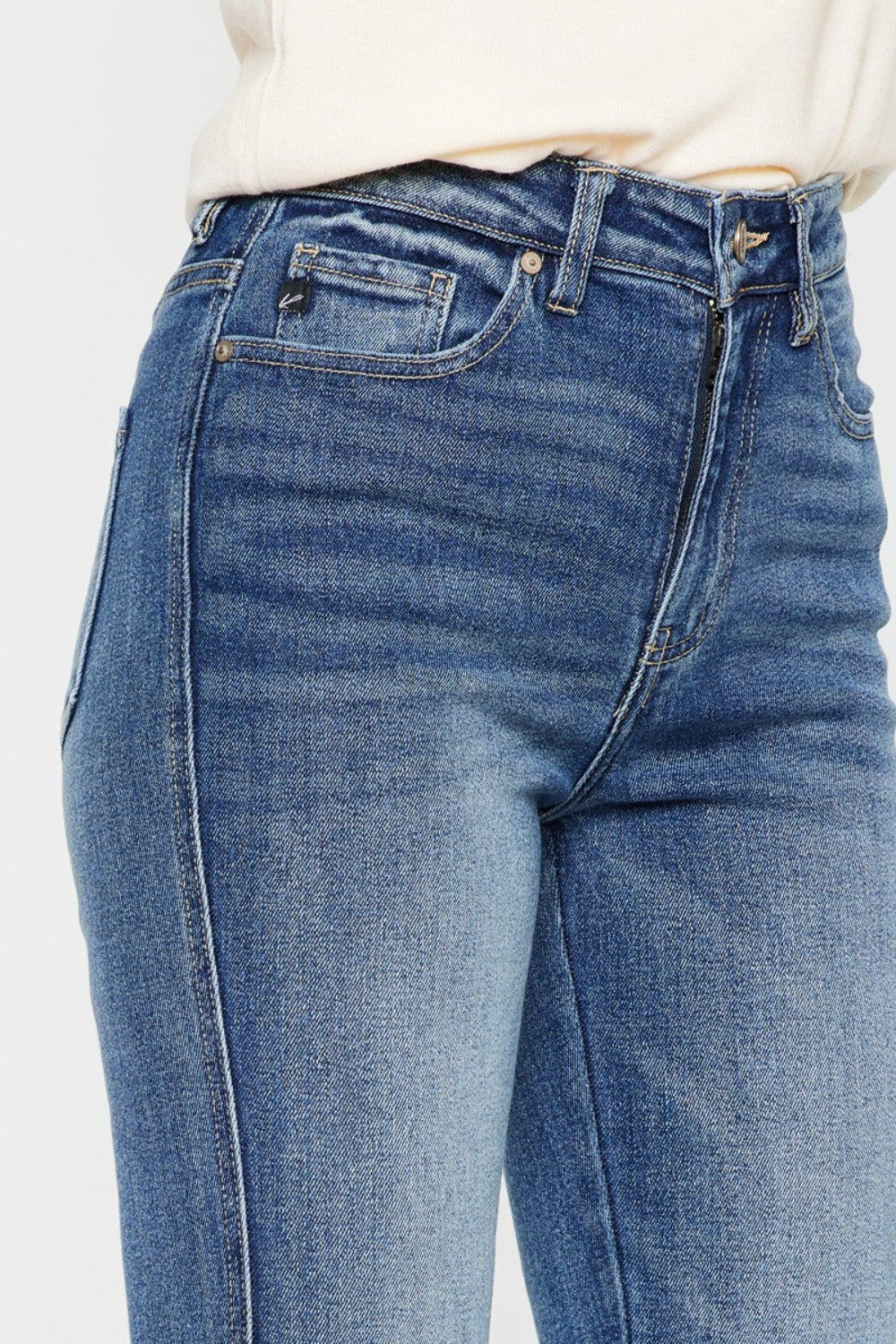 Kancan Cat's Whiskers High Waist Flare Jeans - The Boutie Shop