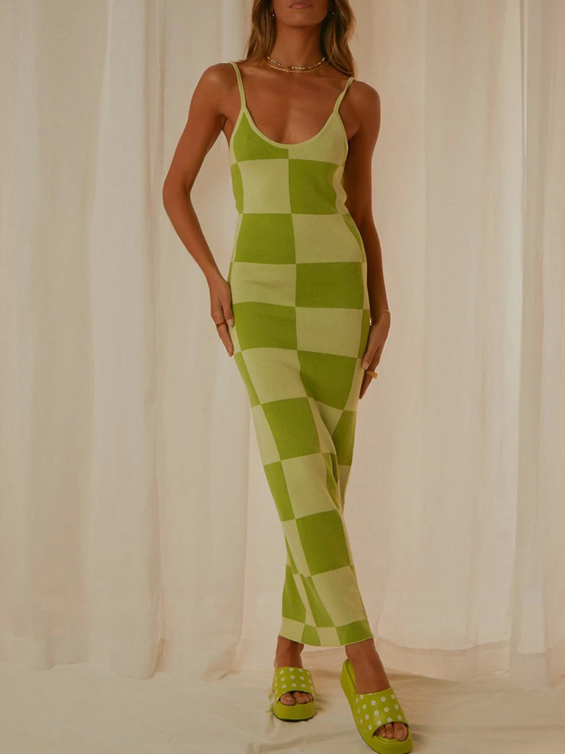 Spaghetti Strap Maxi Sweater Dress - The Boutie Shop