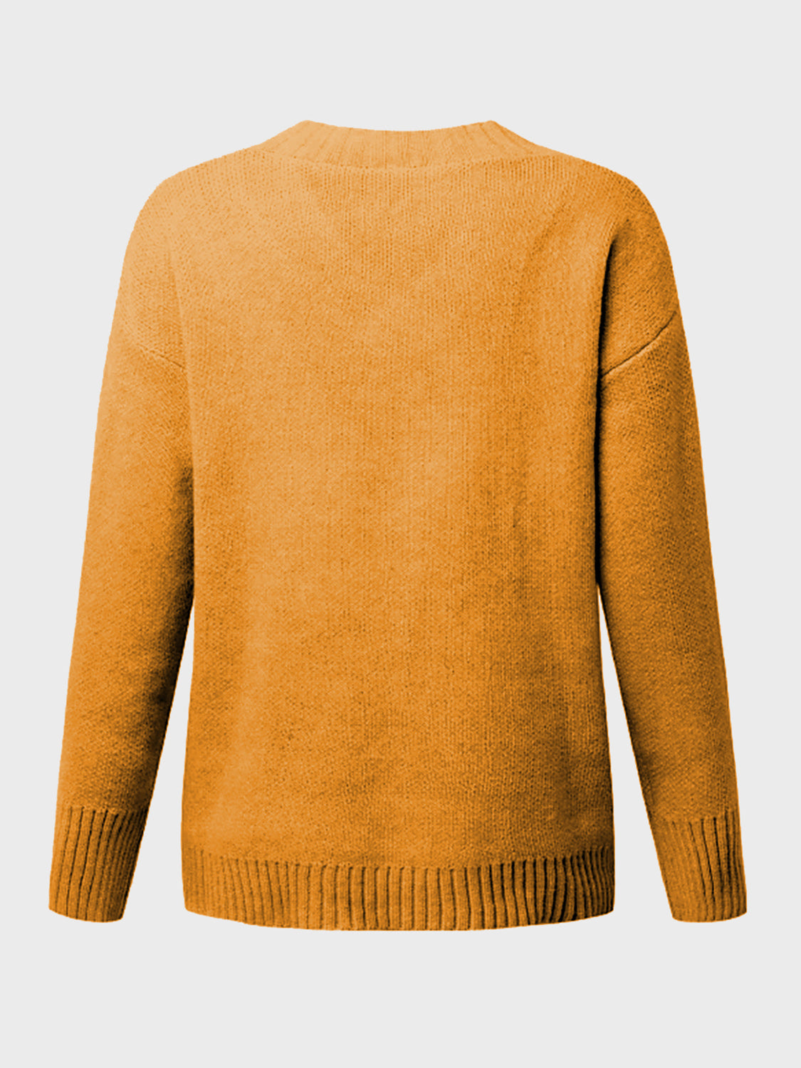 V-Neck Long Sleeve Knit Top - The Boutie Shop