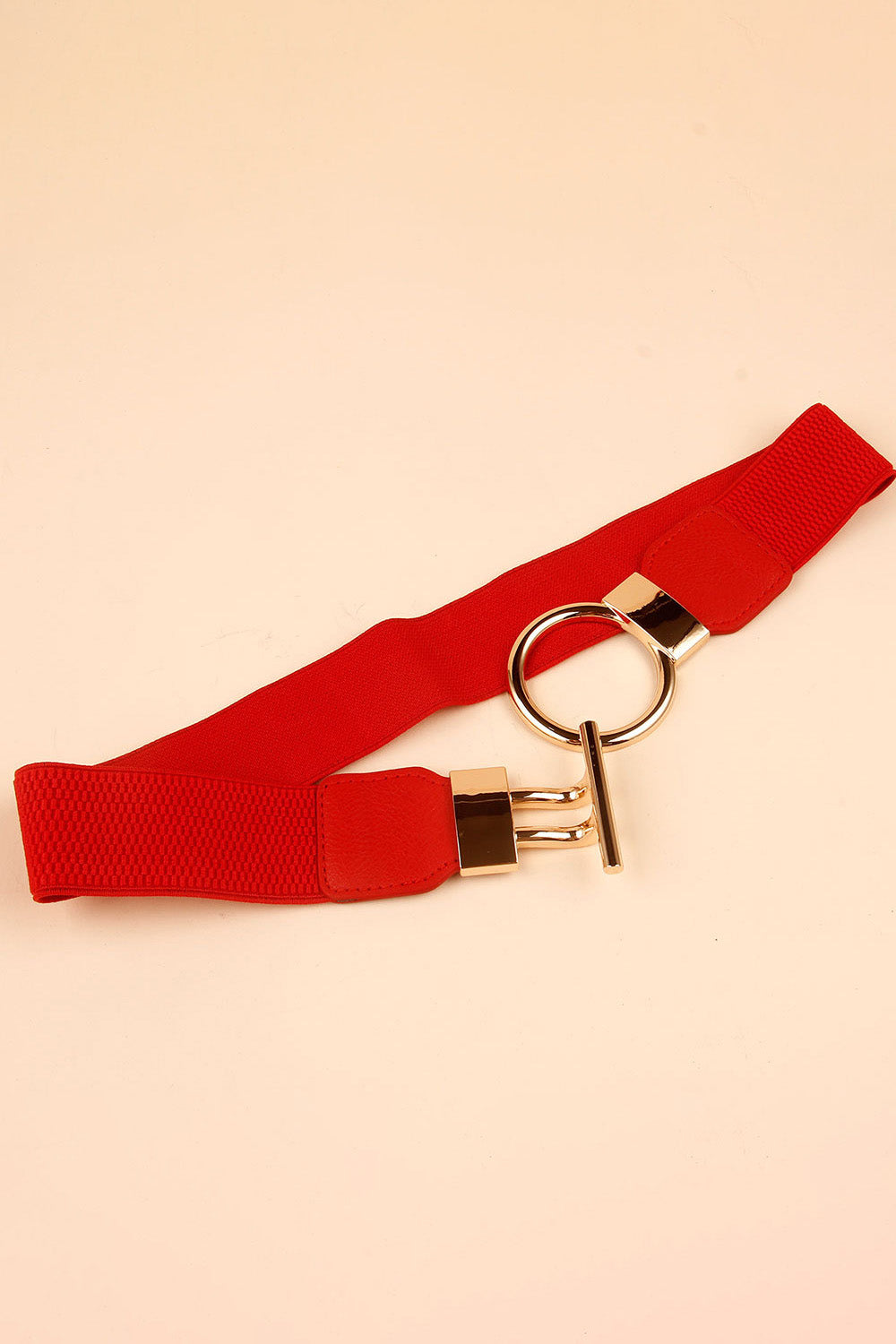 Circle Shape Buckle Zinc Alloy Buckle PU Leather Belt - The Boutie Shop