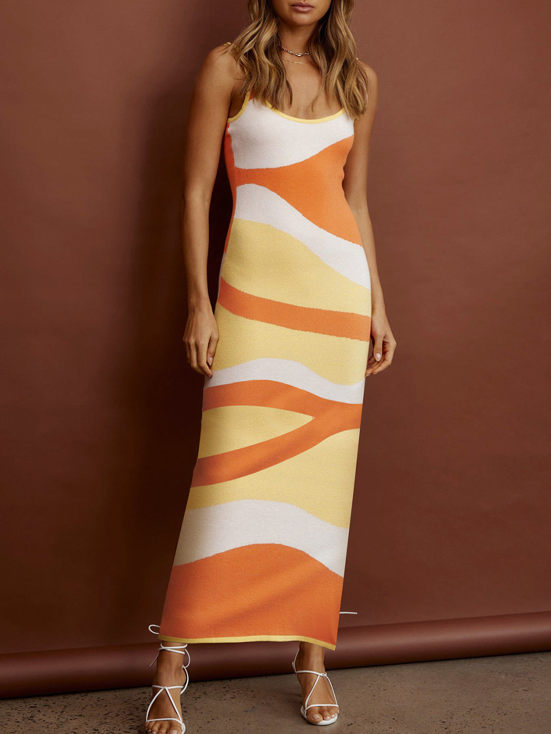 Spaghetti Strap Maxi Sweater Dress - The Boutie Shop