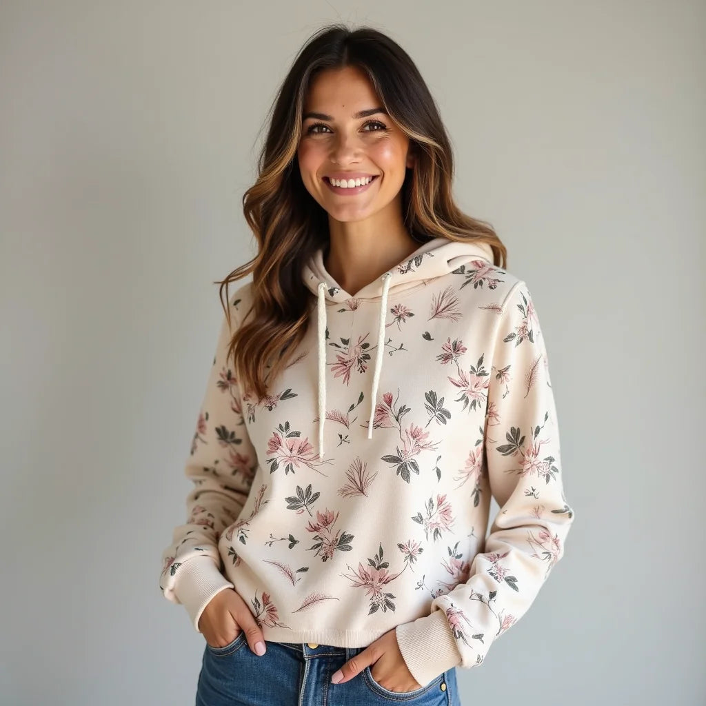 Flower Pattern Hooded Top - How to Style a Flower Pattern Hooded Top for Everyday Chic