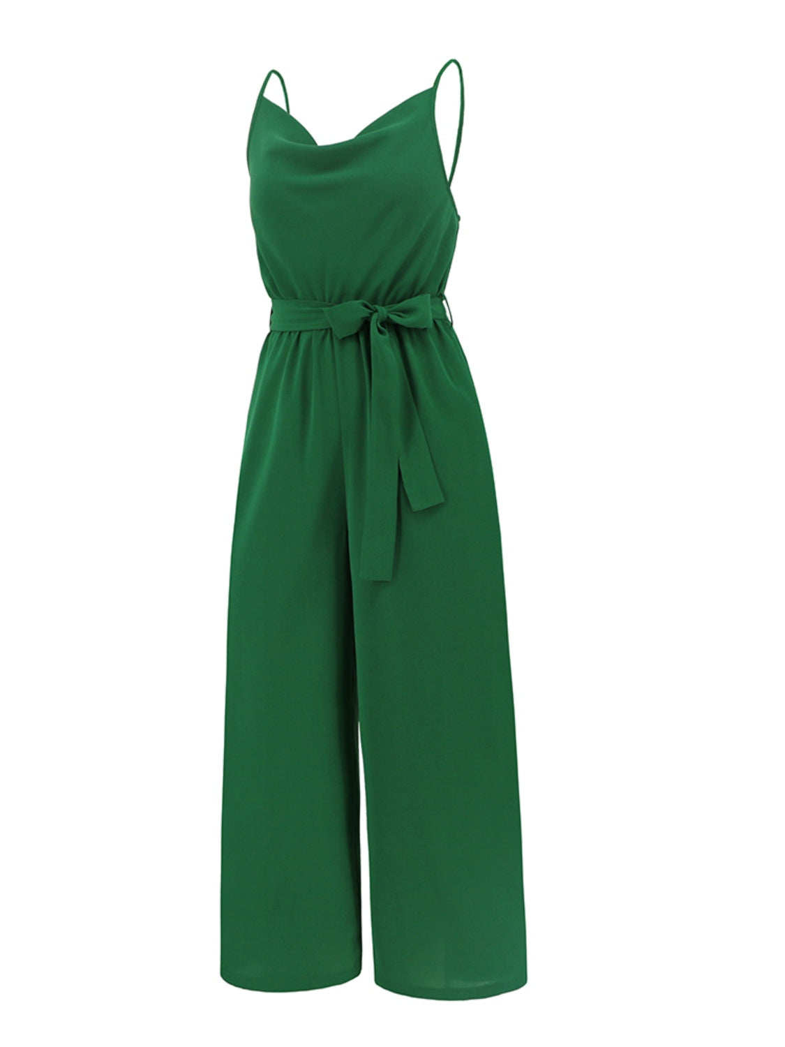 Tied Spaghetti Strap Wide Leg Jumpsuit - The Boutie Shop