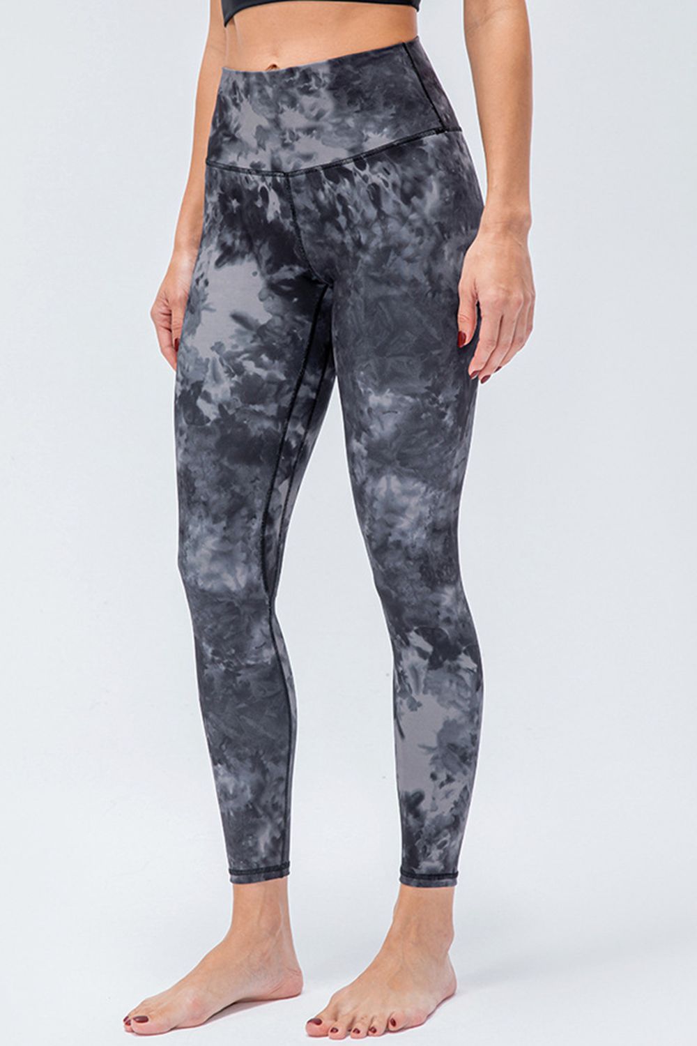 Wide Waistband Slim Fit Active Leggings - The Boutie Shop