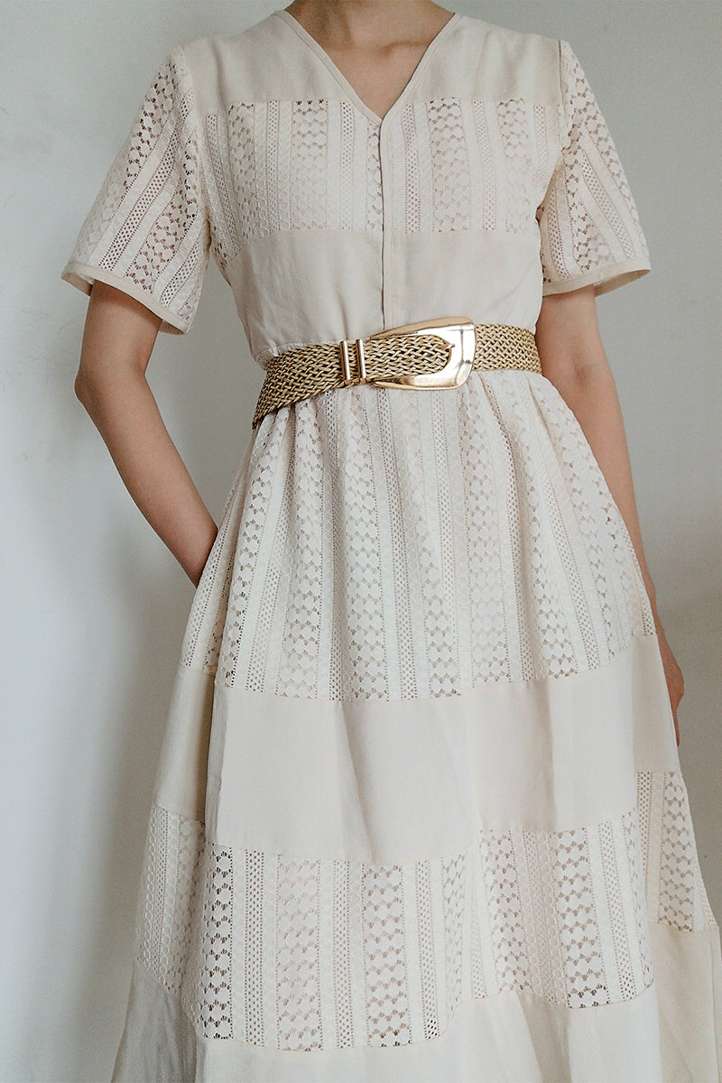 Irregular Buckle Braid Belt - The Boutie Shop