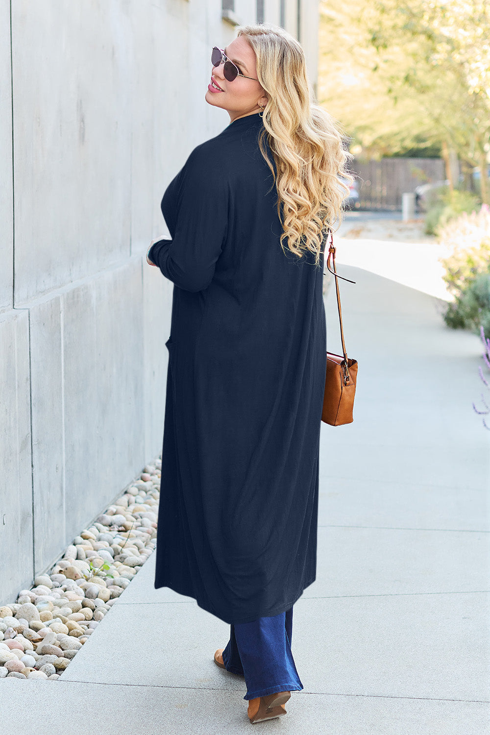 Basic Bae Full Size Open Front Long Sleeve Cover Up - The Boutie Shop