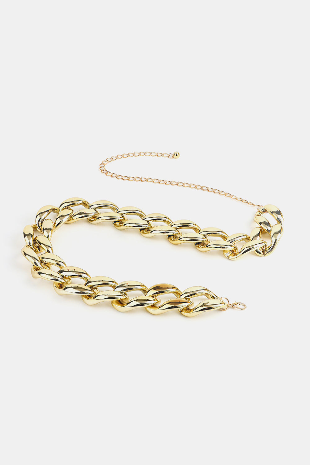 1.2" Width Acrylic Curb Chain Belt - The Boutie Shop