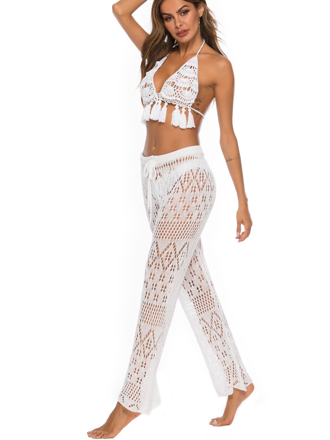 Cutout Straight Swim Pants - The Boutie Shop