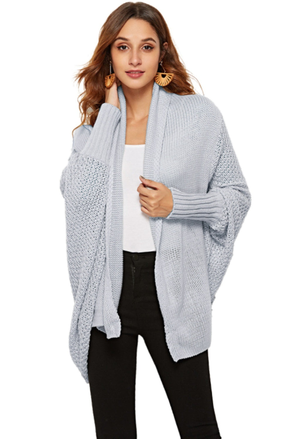 Angel Wings Open Front Batwing Sleeve Cardigan - The Boutie Shop