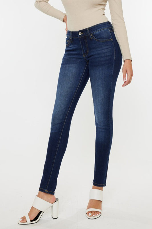 Kancan Mid Rise Gradient Skinny Jeans - The Boutie Shop