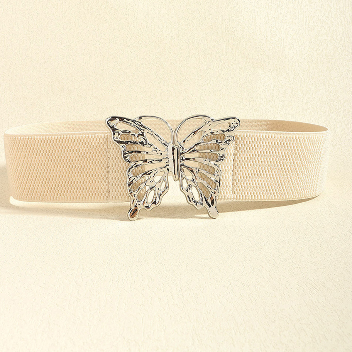 Butterfly Alloy Buckle Elastic Belt - The Boutie Shop