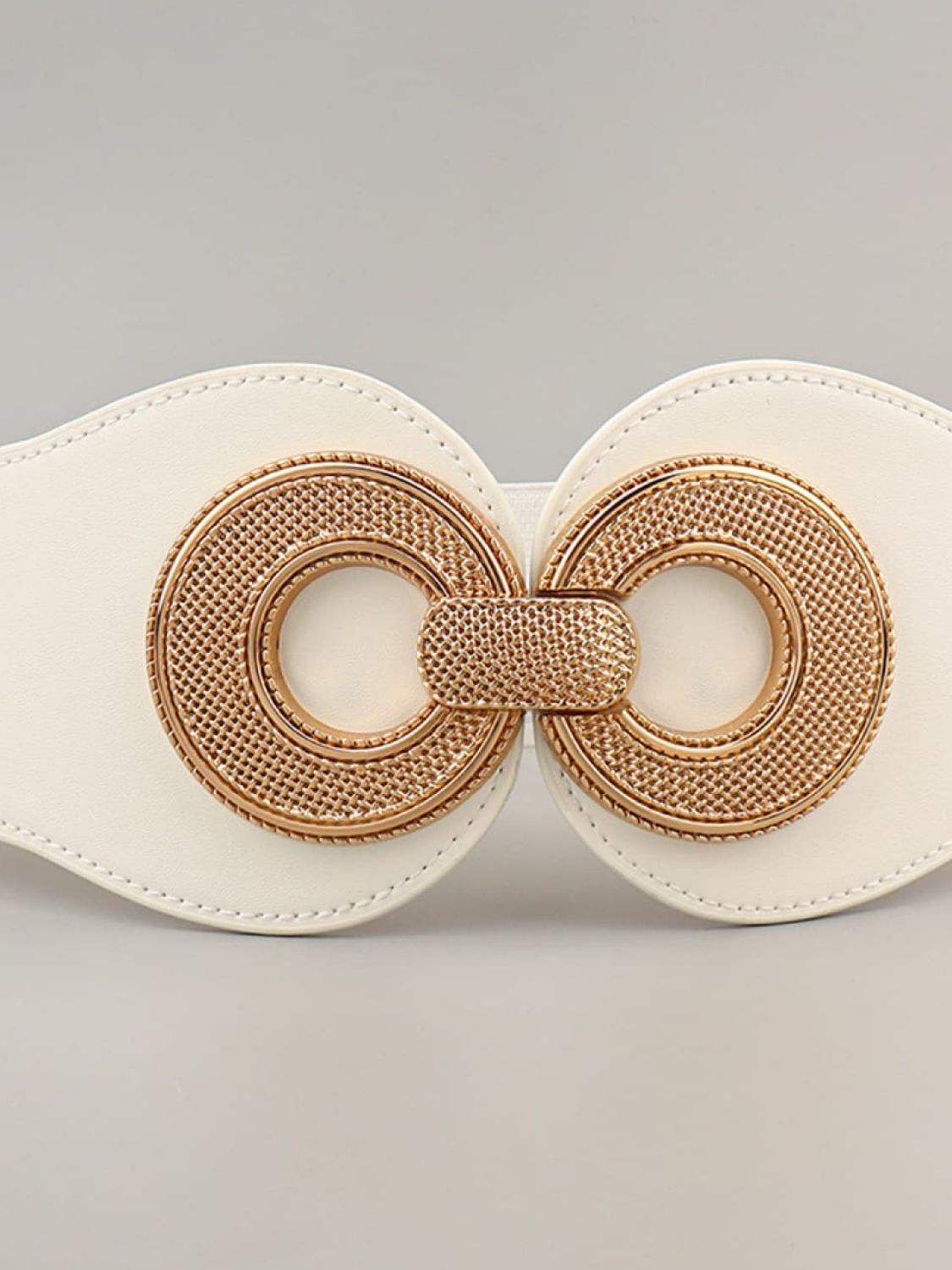 Alloy Buckle Elastic PU Belt - The Boutie Shop