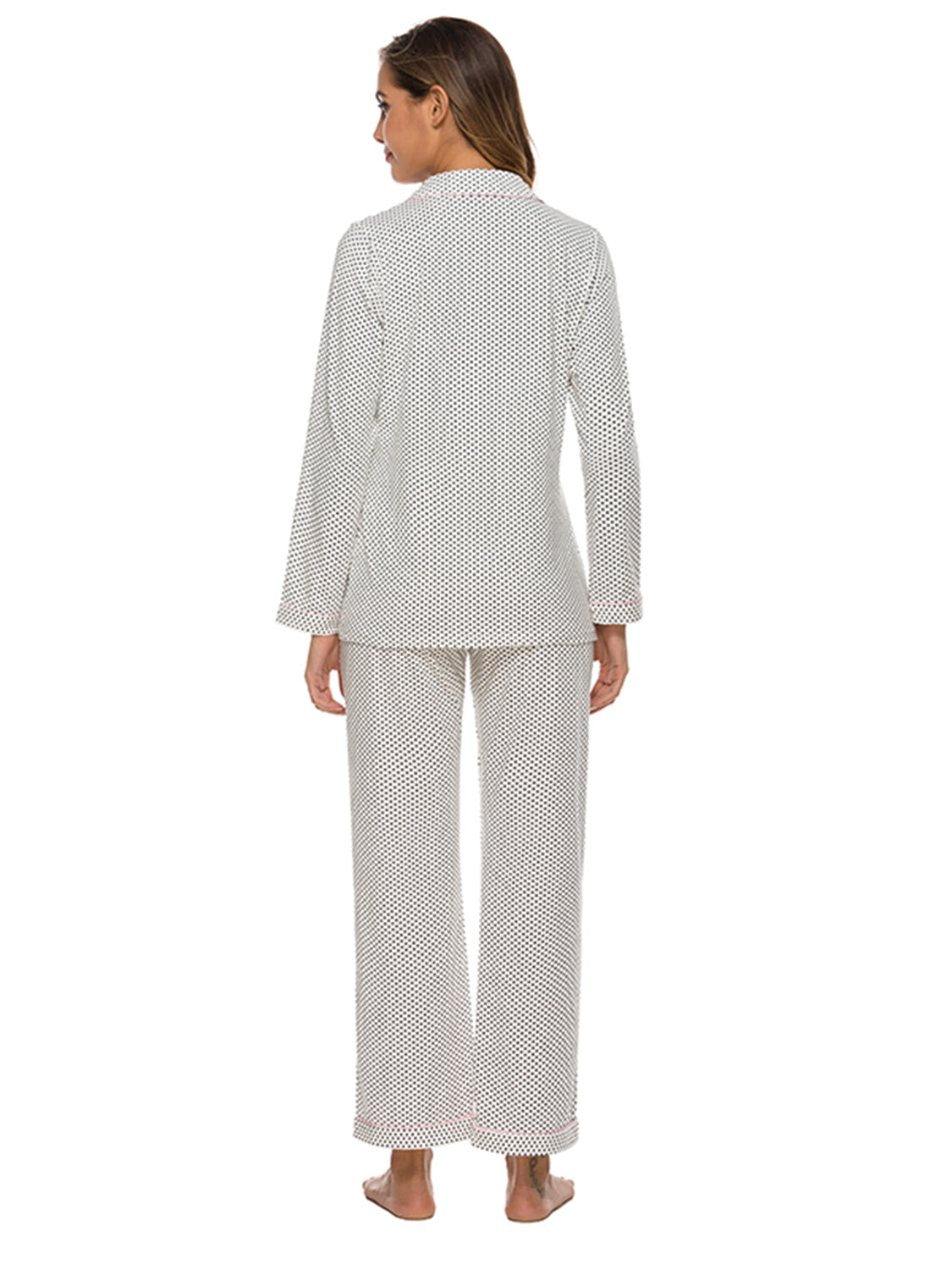 Collared Neck Loungewear Set with Pocket - The Boutie Shop