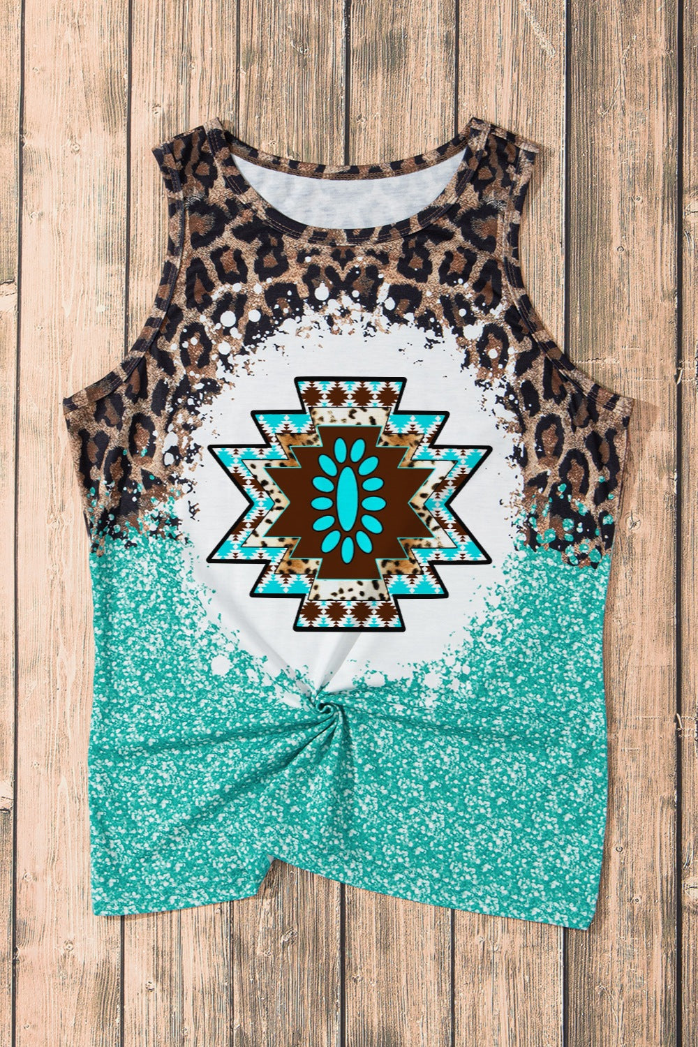 Leopard Round Neck Tank - The Boutie Shop