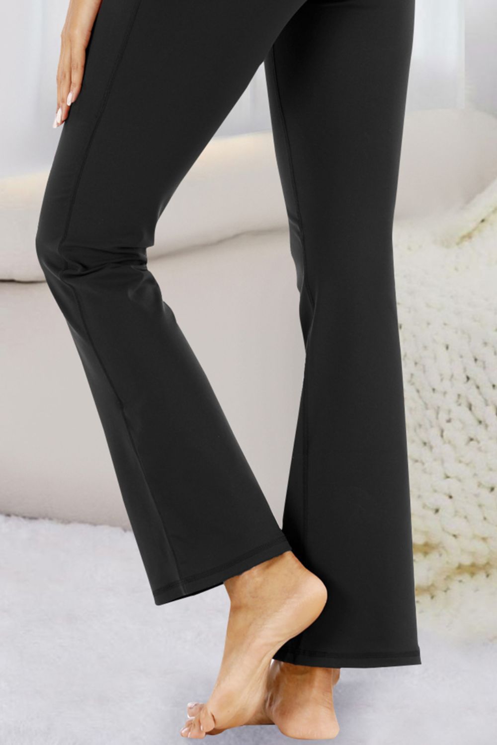 Pocketed High Waist Active Pants - The Boutie Shop