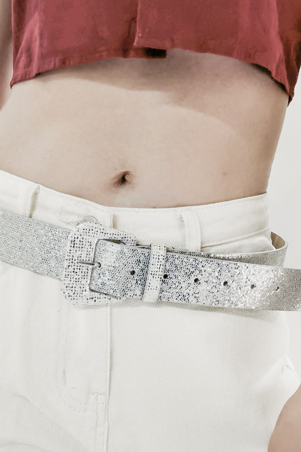 Glitter PU Leather Belt - The Boutie Shop