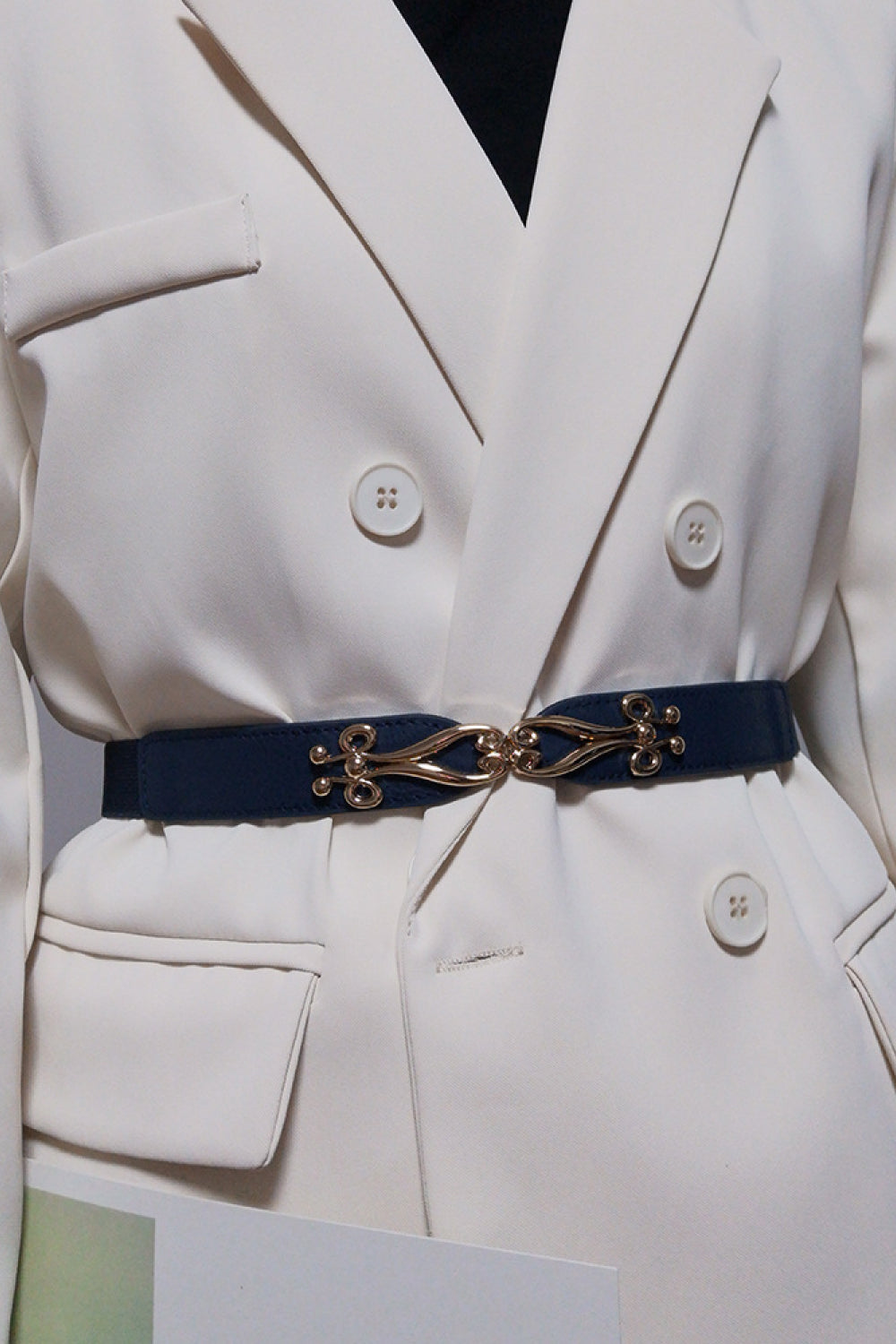 Alloy Buckle Elastic Belt - The Boutie Shop