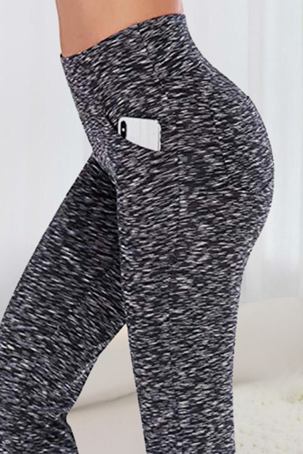 Pocketed High Waist Active Pants - The Boutie Shop