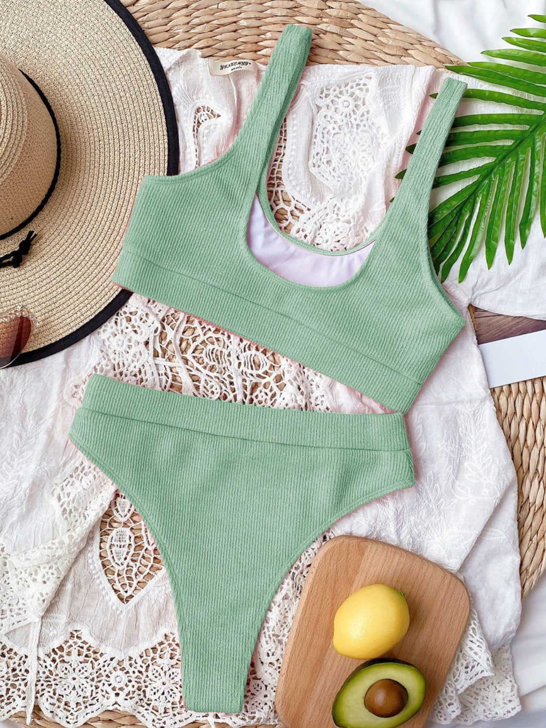 Scoop Neck Wide Strap Two-Piece Swim Set - The Boutie Shop