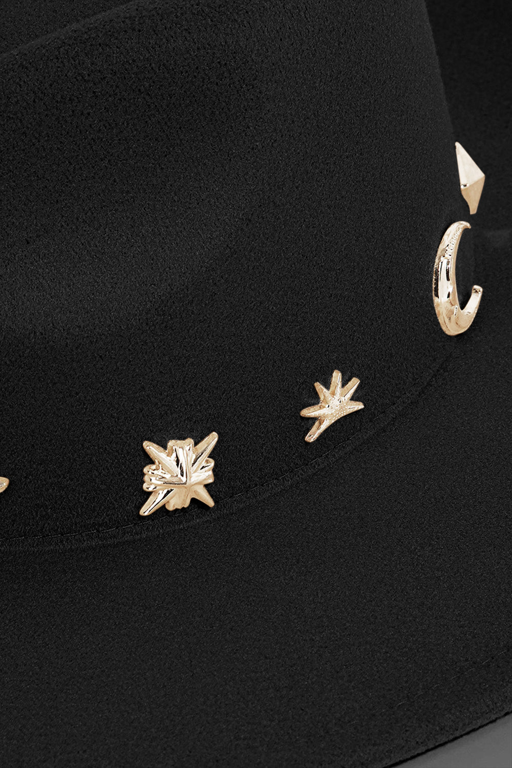 Fame Studded Sun Moon Star Fedora Hat - The Boutie Shop