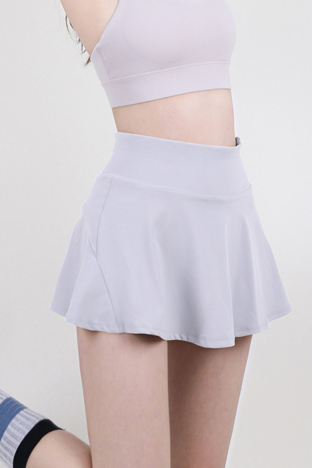 High Waist Pleated Active Skirt - The Boutie Shop