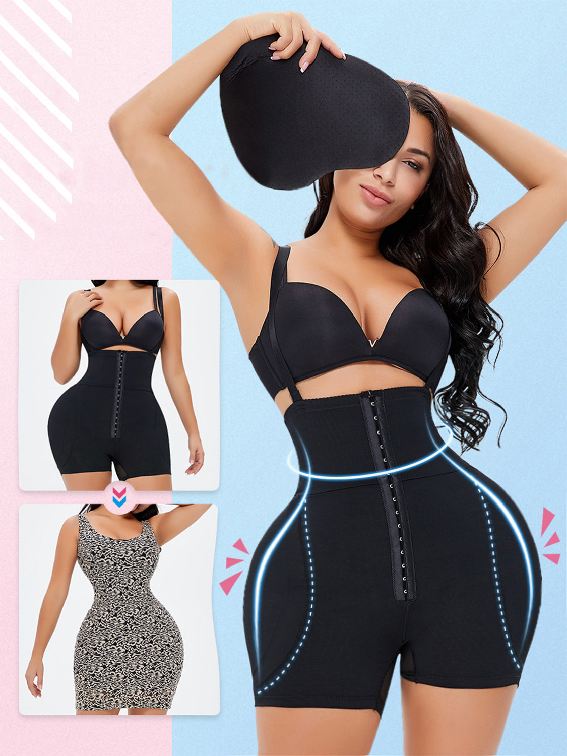 Full Size Hook-and-Eye Under-Bust Shaping Bodysuit - The Boutie Shop