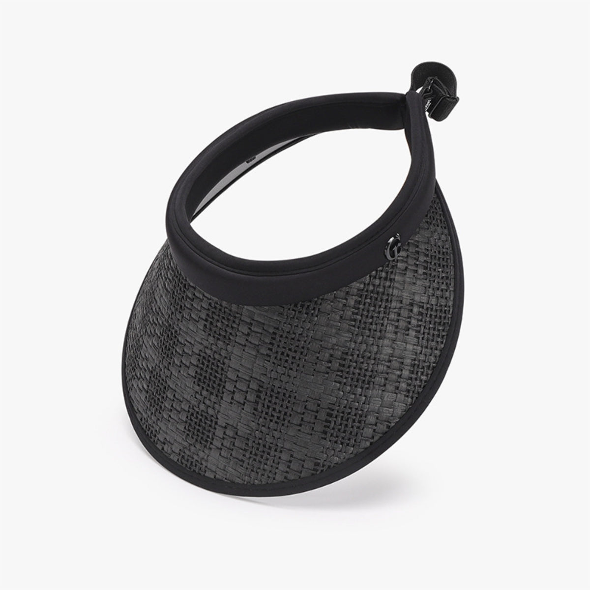 Solid Adjustable Weave Visor - The Boutie Shop