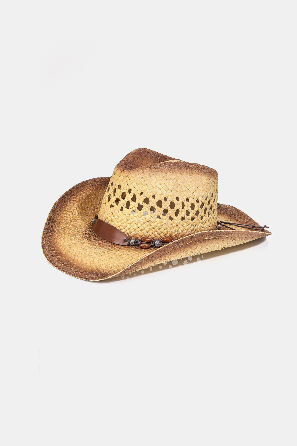 Fame Cutout Wide Brim Straw Hat - The Boutie Shop