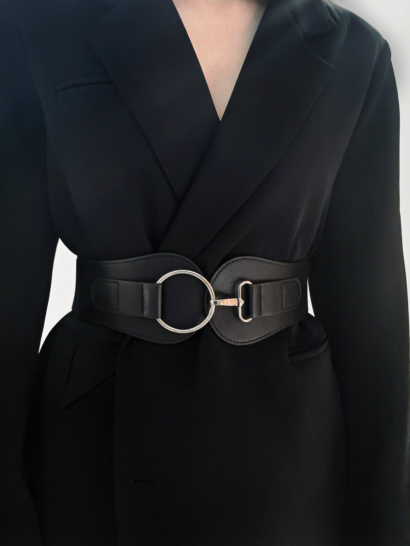 PU Elastic Wide Belt - The Boutie Shop