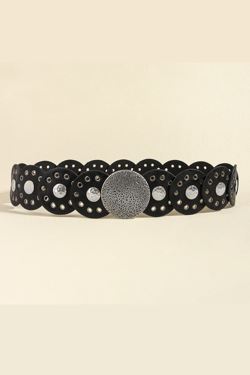 Round Shape PU Leather Belt - The Boutie Shop