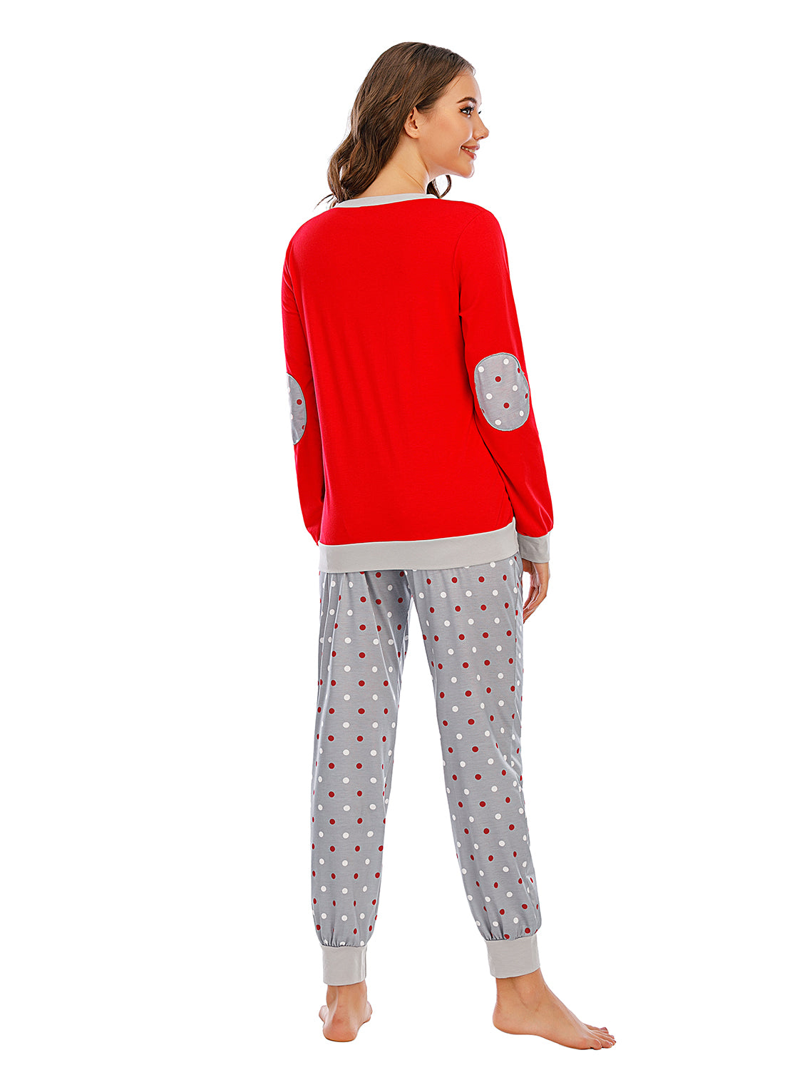 Long Sleeve Top and Polka Dot Pants Set - The Boutie Shop