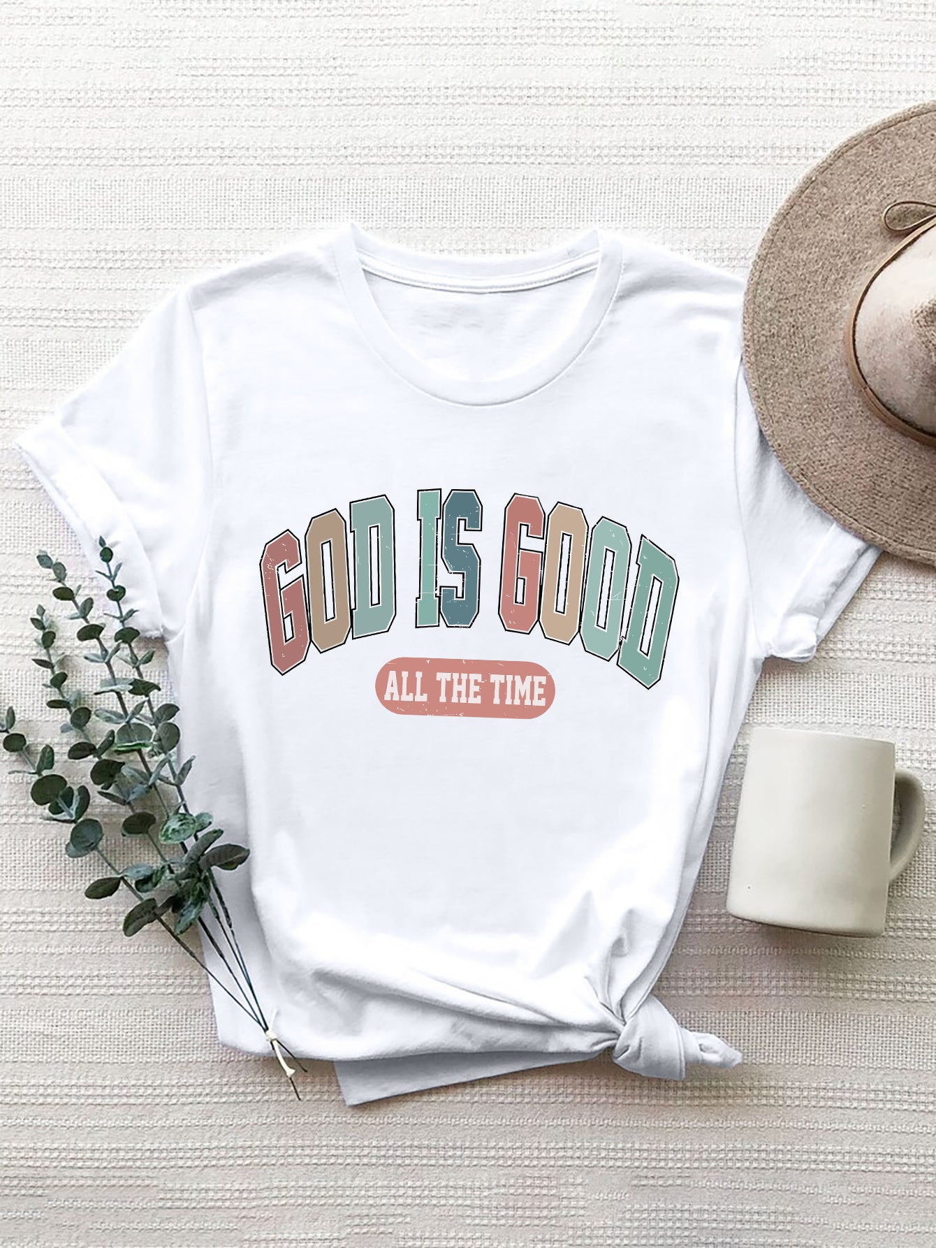 GOD IS GOOD ALL THE TIME Round Neck T-Shirt - The Boutie Shop