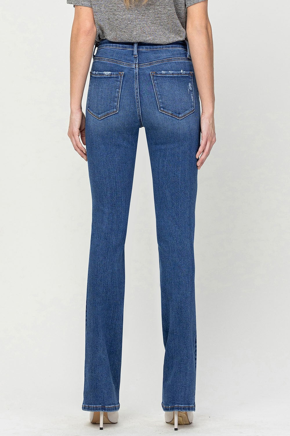 Vervet by Flying Monkey High Waist Bootcut Jeans - The Boutie Shop