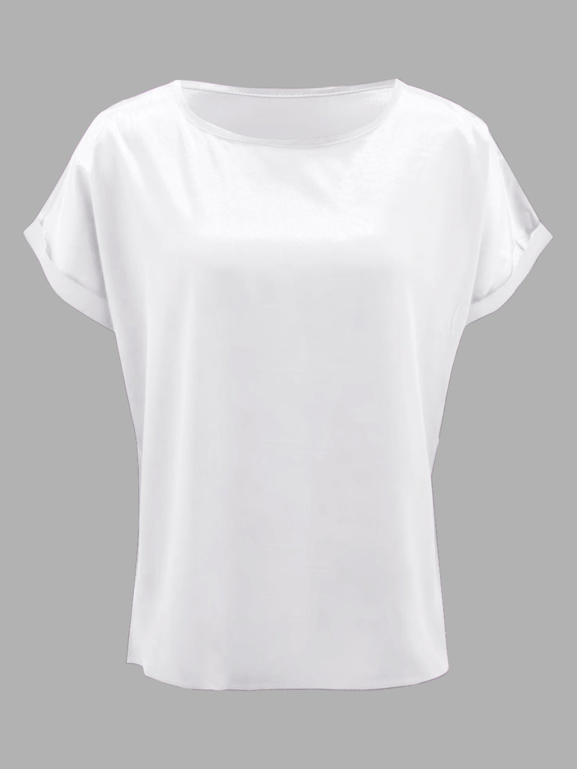 Round Neck Short Sleeve T-Shirt - The Boutie Shop