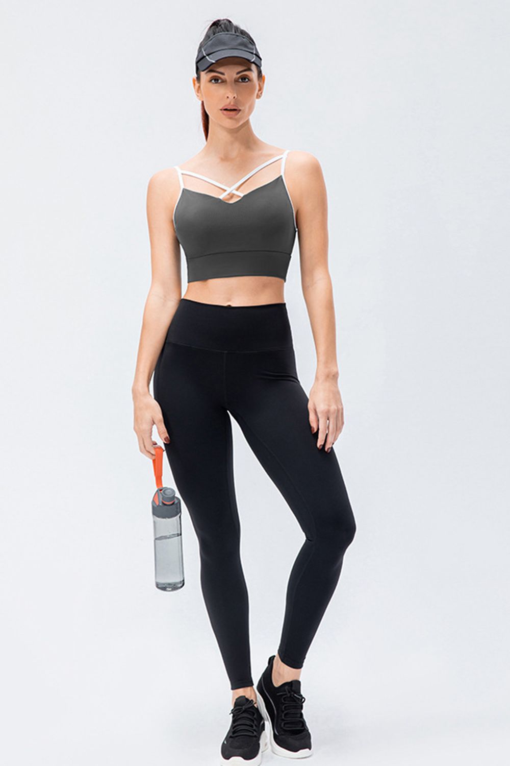 Wide Waistband Slim Fit Active Leggings - The Boutie Shop