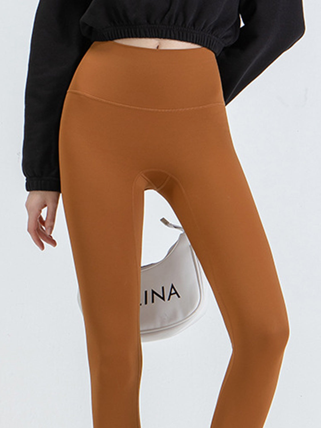 Wide Waistband Sports Leggings - The Boutie Shop