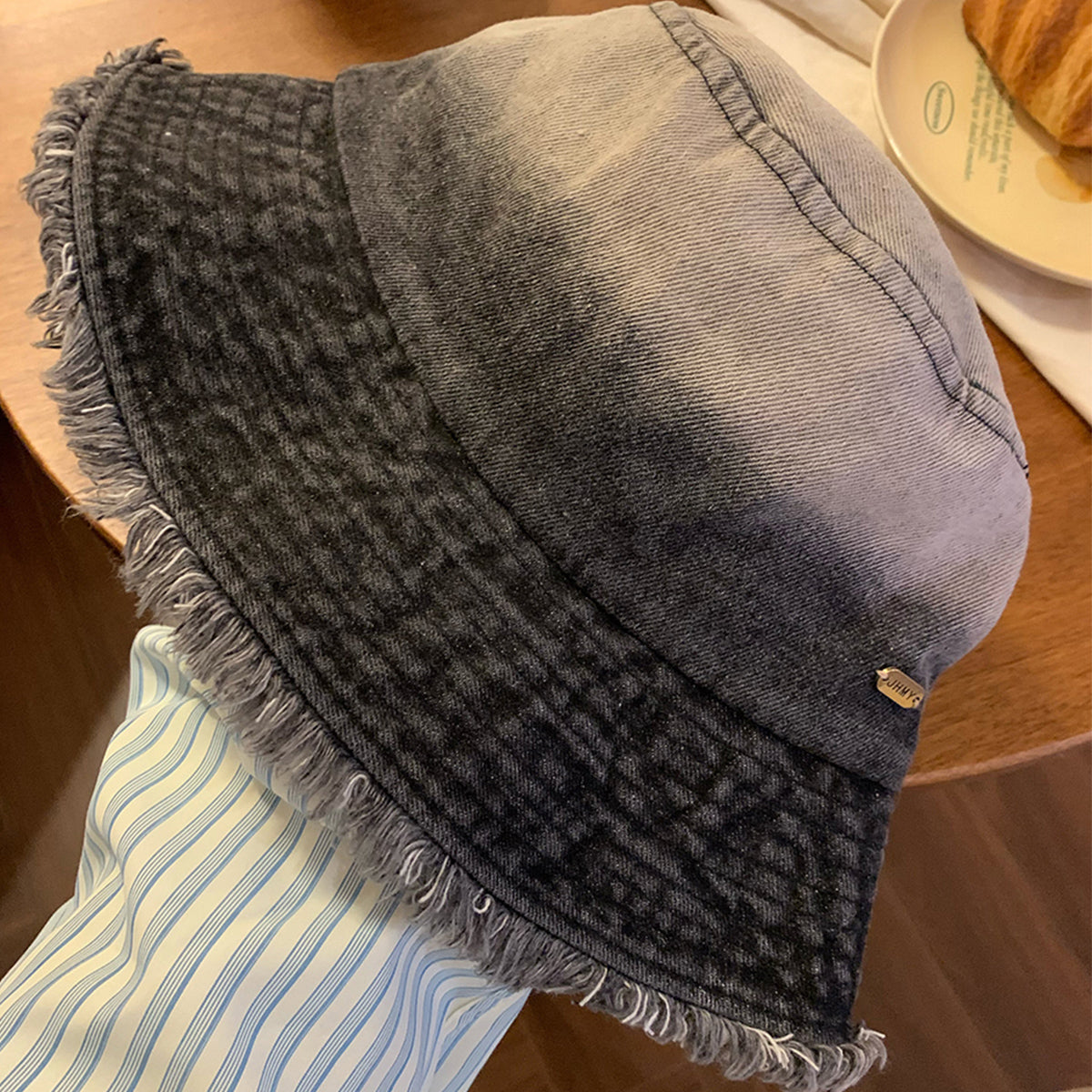 Raw Hem Cotton Hat