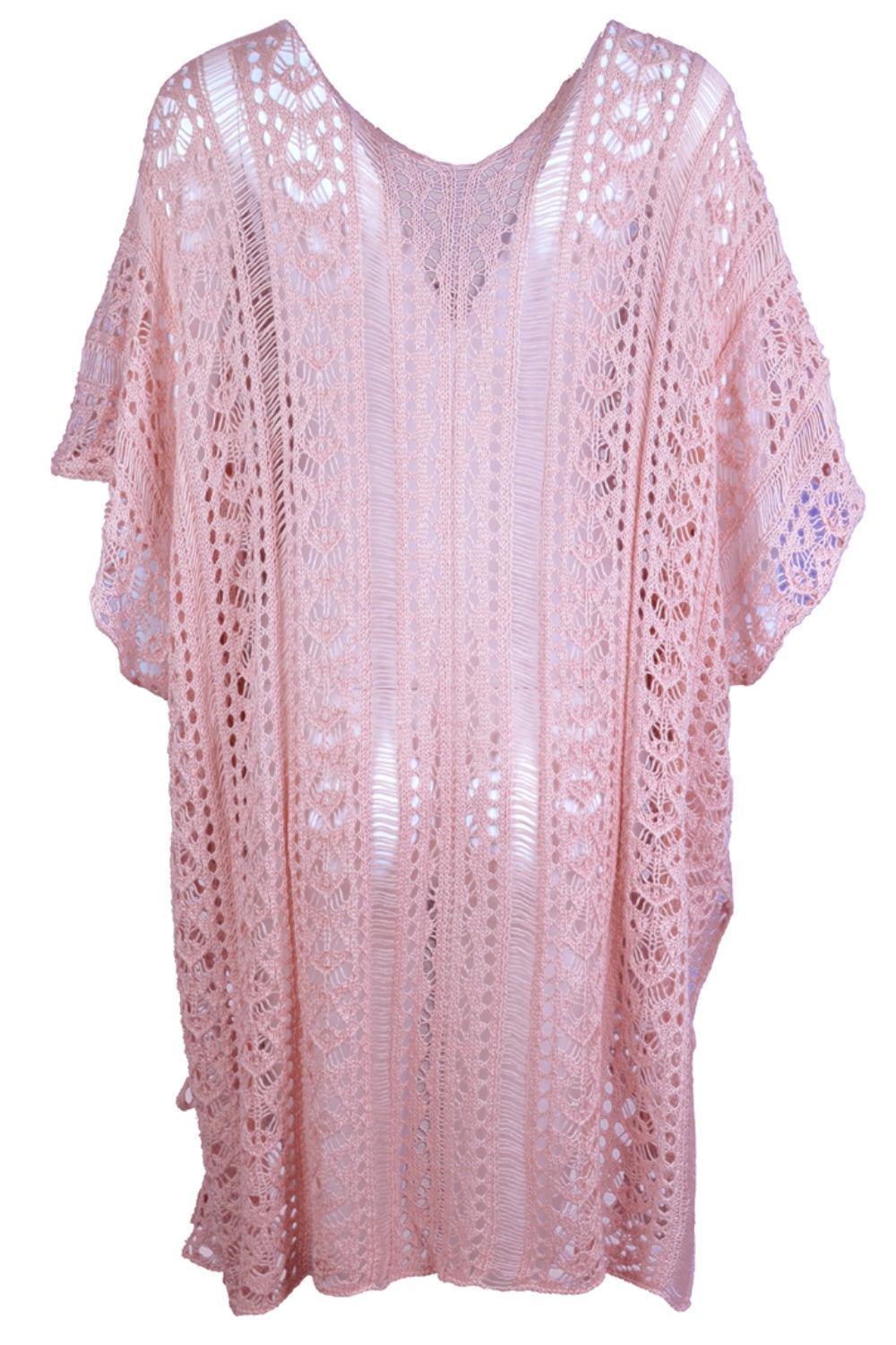 Angel Wings Cutout V-Neck Cover-Up with Tassel - The Boutie Shop