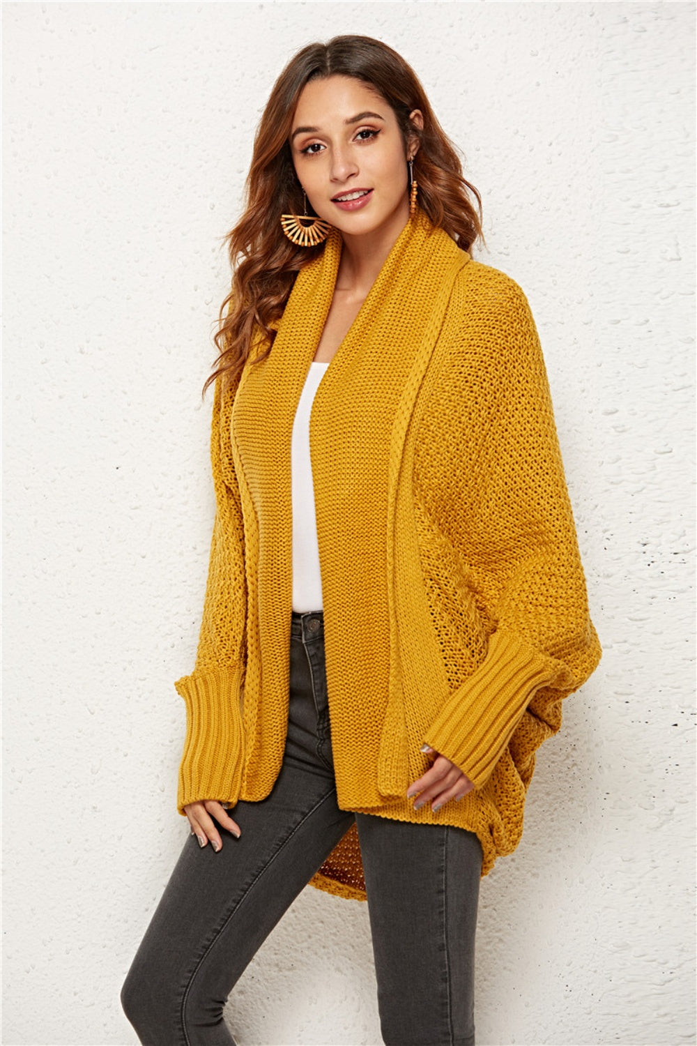 Angel Wings Open Front Batwing Sleeve Cardigan - The Boutie Shop