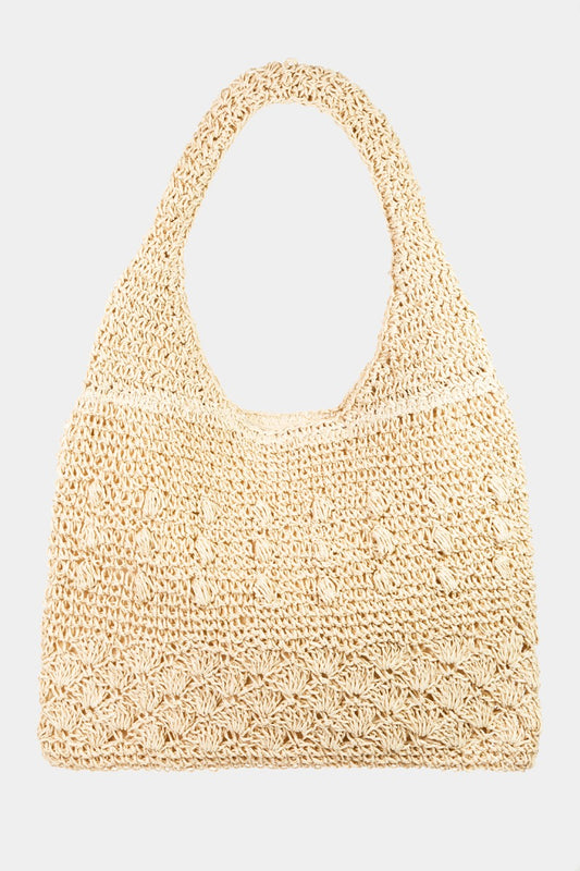 Fame Straw Braided Tote Bag - The Boutie Shop