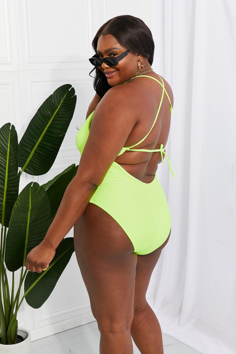 Marina West Swim High Tide One-Piece in Lemon-Lime - The Boutie Shop