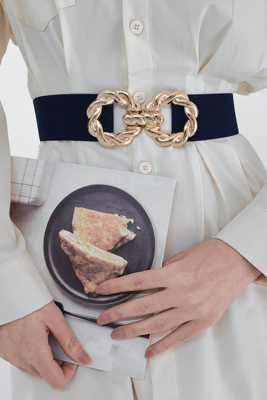 Zinc Alloy Buckle Elastic Belt - The Boutie Shop