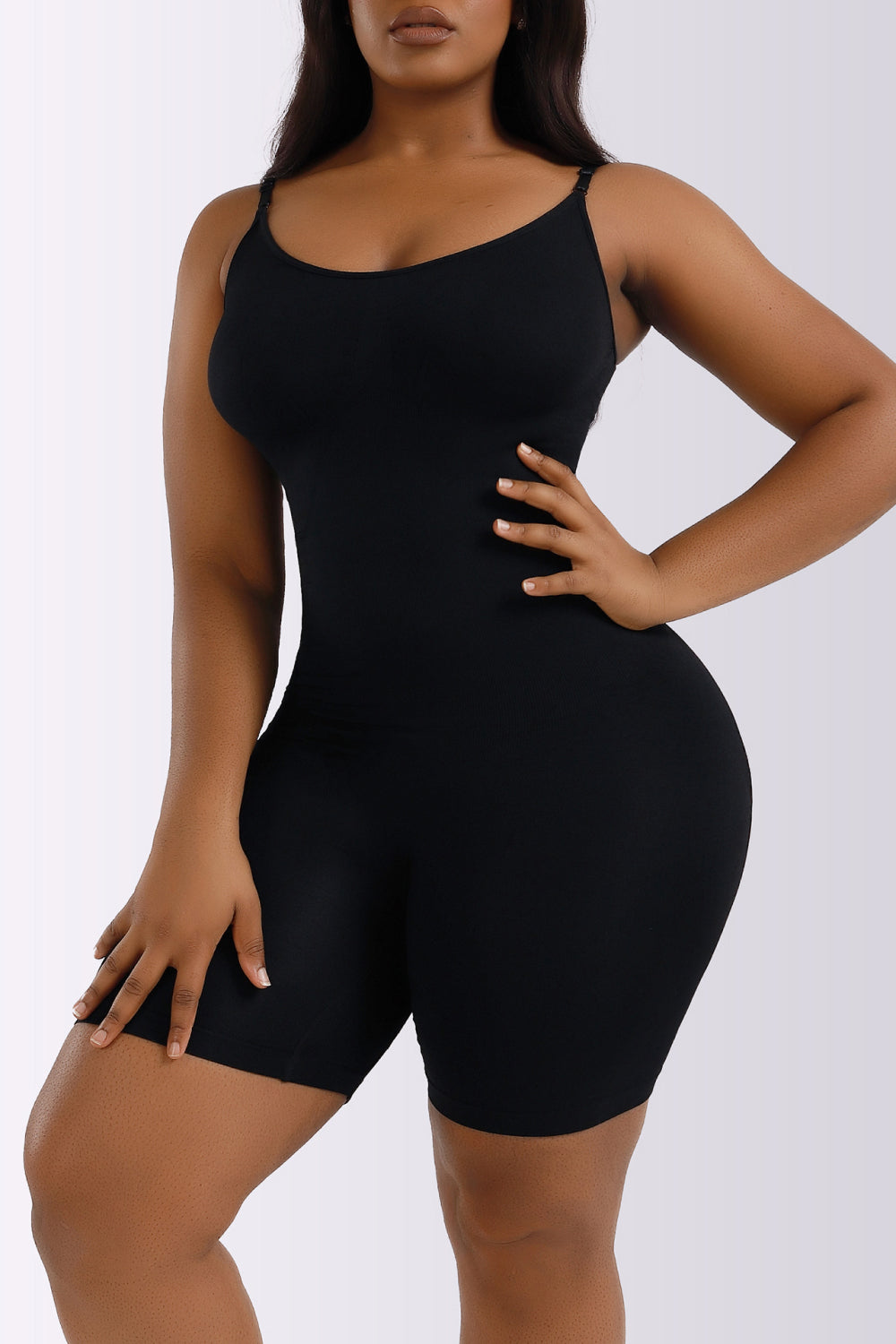 Full Size Spaghetti Strap Shaping Romper - The Boutie Shop