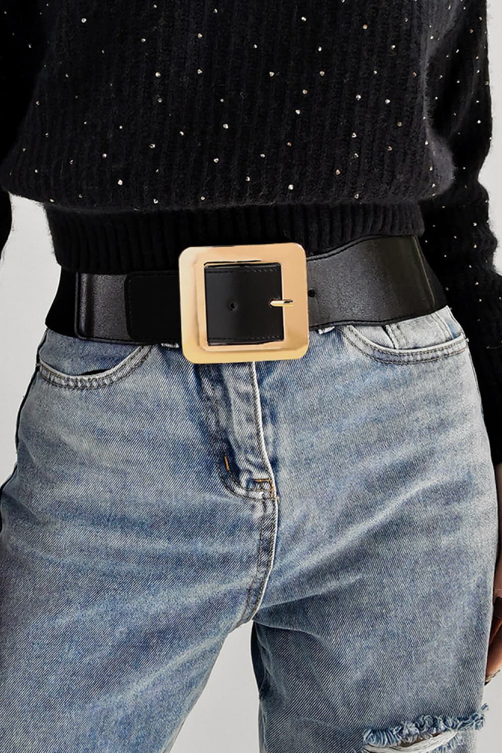 Alloy Buckle PU Leather Belt - The Boutie Shop